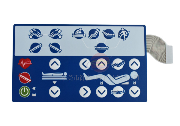 Medical equipment membrane switch